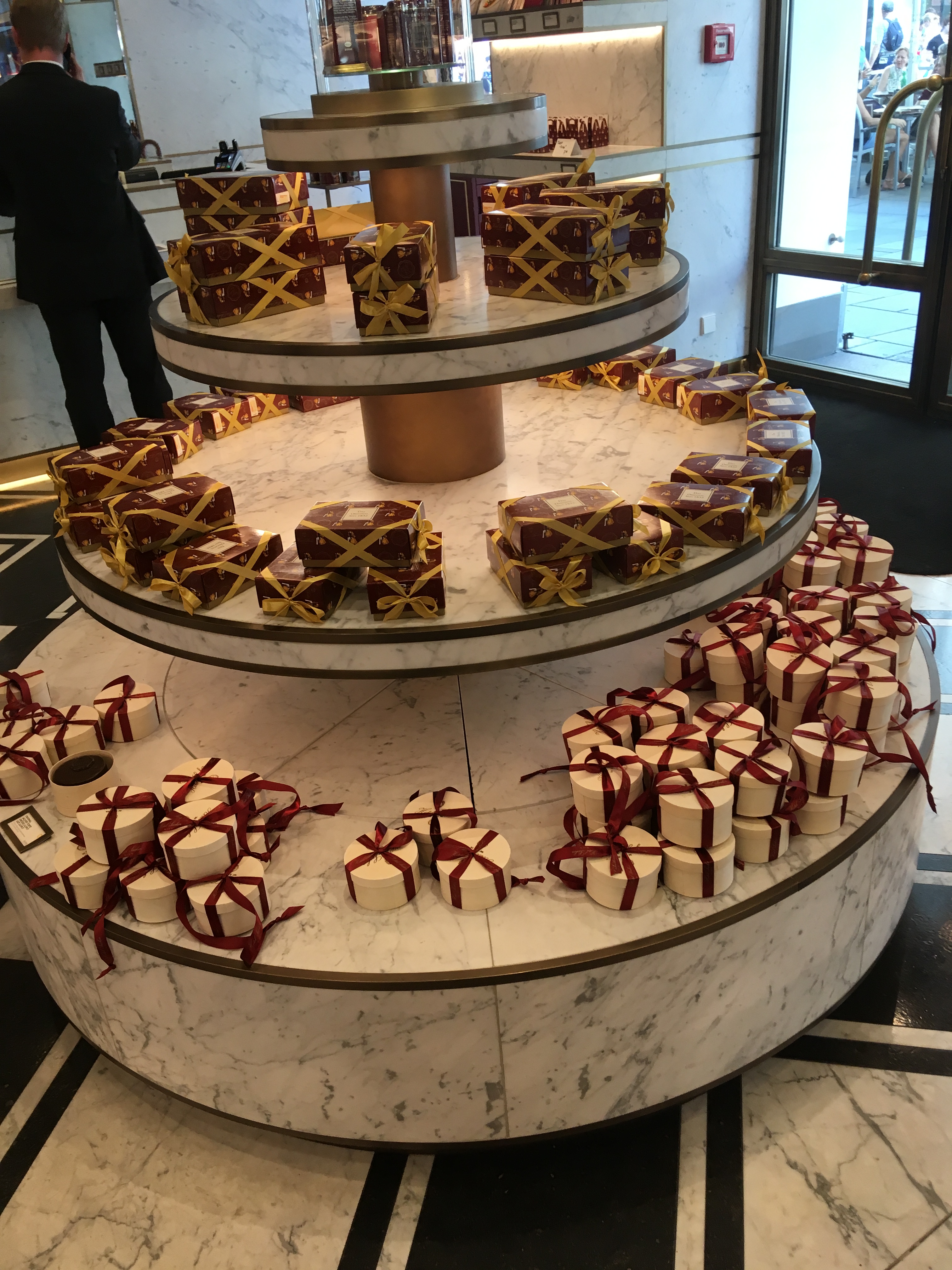 Lots of chocolate Sacher Torts at Hotel Sacher