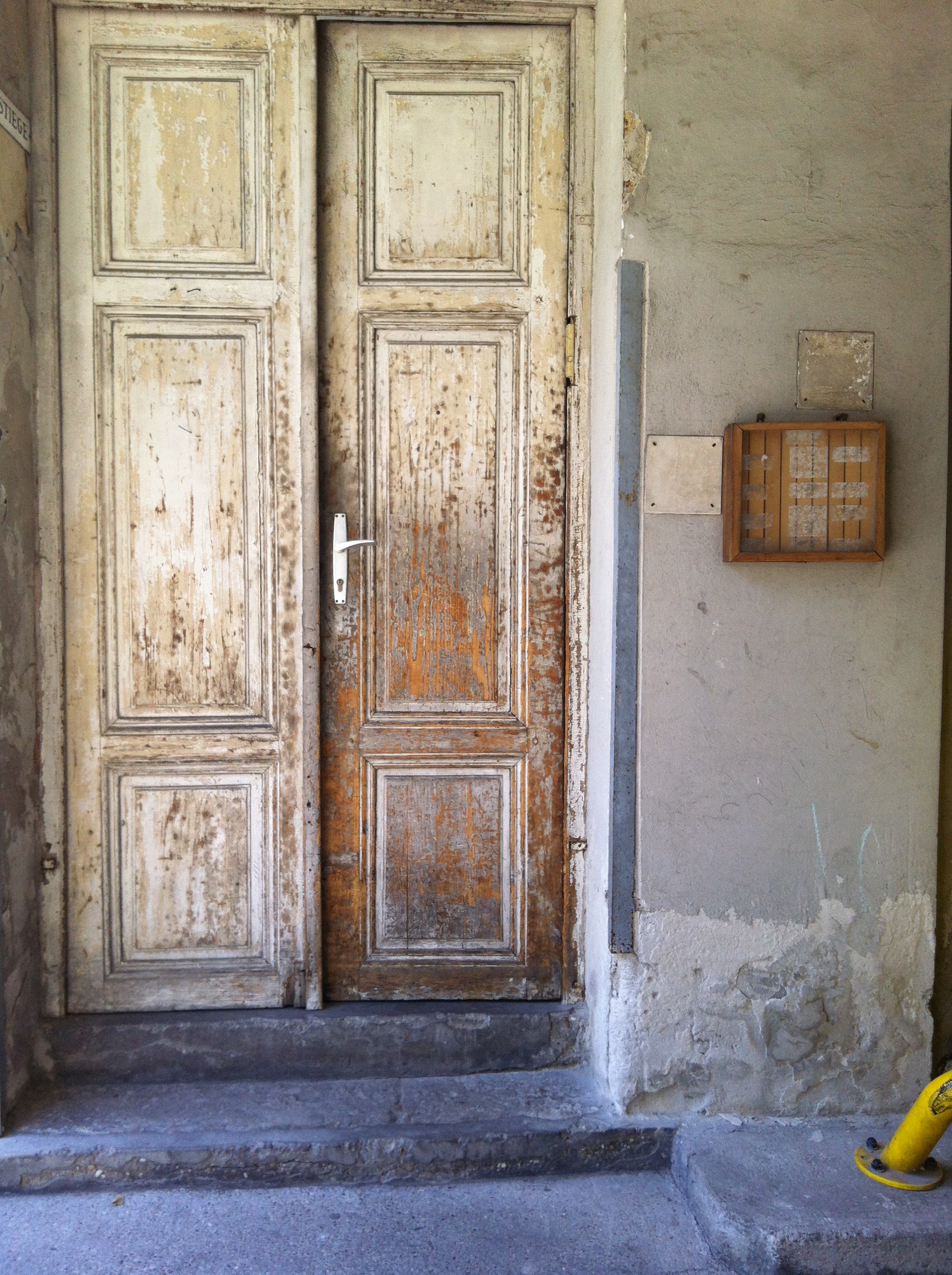 Interior doorway to the rightmost building