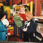 Grandma Flo with Oscar the Grouch and Carrol Spinney